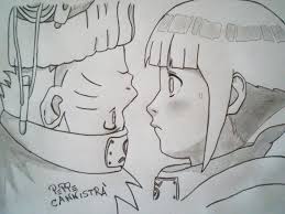 Hasil gambar untuk gambar naruto dan hinata dengan pensil