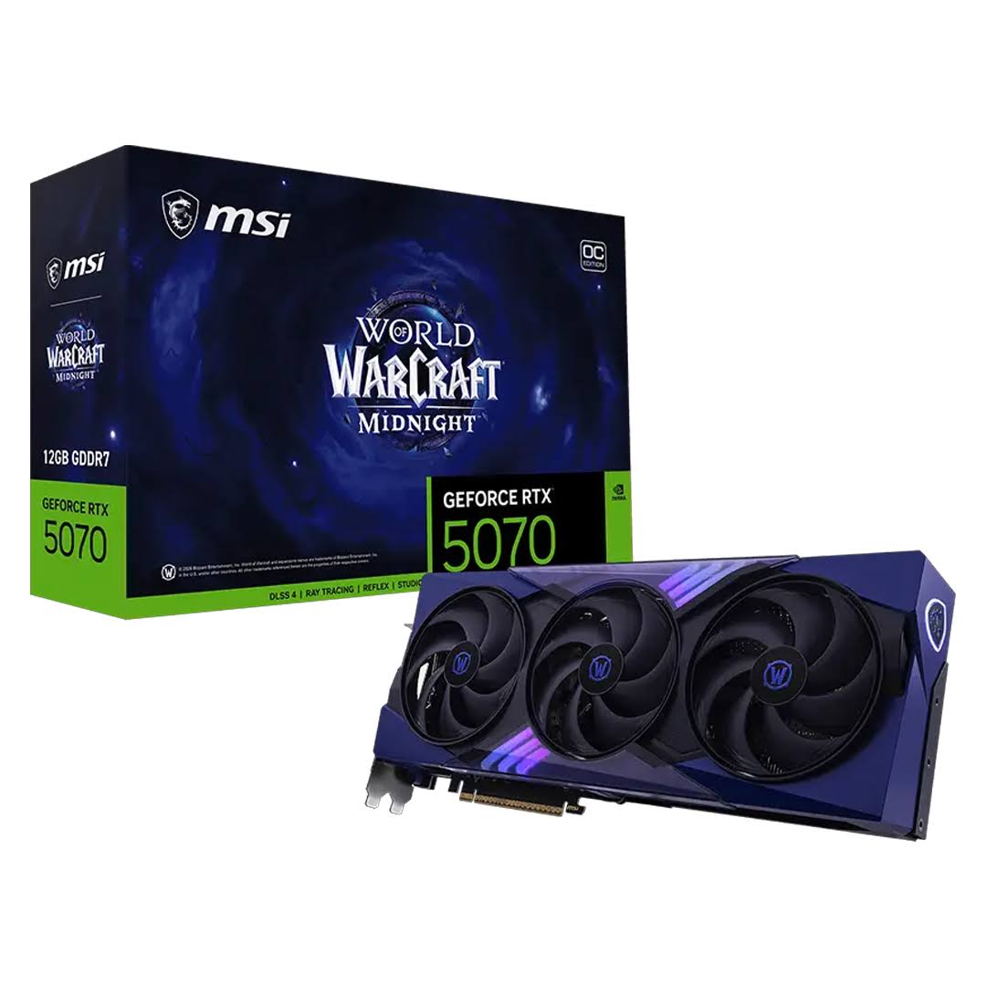 MSI NVIDIA GeForce RTX 5070 12G World of Warcraft MIDNIGHT VOID EDITION OC GDDR7 PCI Express Gen 5 Graphics Card