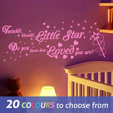 Large Twinkle Twinkle Little Star Quote Wall Art Kids Baby Nursery ... via Relatably.com