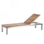 Gartenliege teak line vari