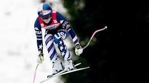 Lindsey Vonn training with knee brace