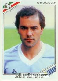 Jose Batista (Uruguay). Sticker 317. Panini FIFA World Cup Mexico 1986 - 317