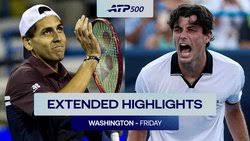 Extended Highlights: Tabilo rallies to upset Shelton; Fritz saves MP in Washington 2026 QFs