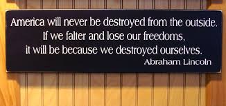 America Will Never Be Destroyed Wood Sign by CountryWorkshop via Relatably.com