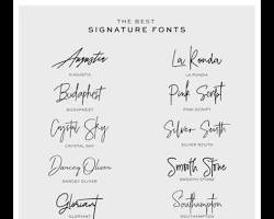 Image of signature created using a signature font