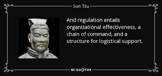 Sun Tzu quote: And regulation entails organizational effectiveness ... via Relatably.com