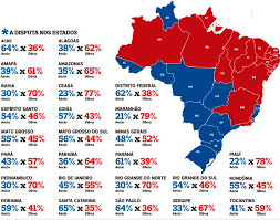 Resultado de imagem para mapa das eleições presidenciais 2014