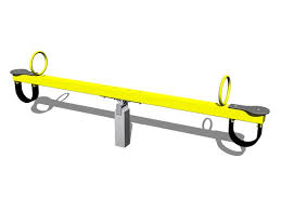 Double seat seesaw - yellow | PLAYGROUNDS-BONITA.com