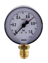 WIKA Pressure Gauge Vertical Diameter 80 mm 0-2.5 Bar ...