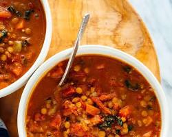 Lentil soup meal