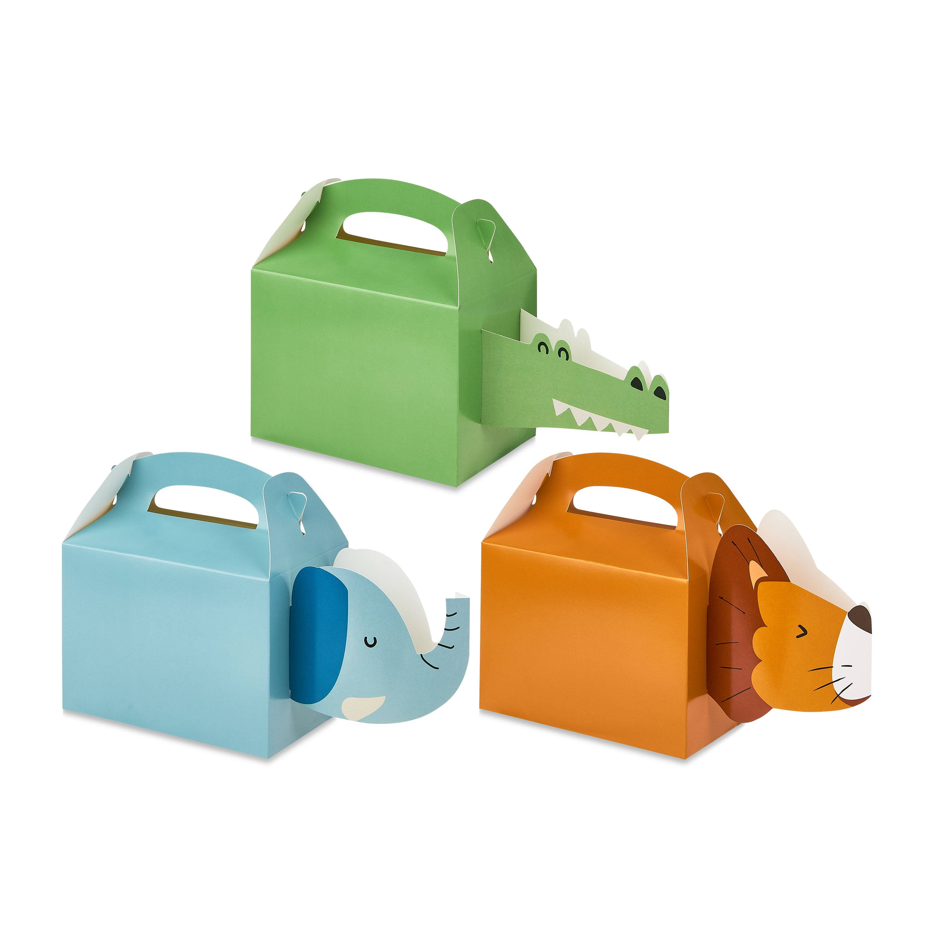 Lion, Alligator and Elephant Paper Treat Boxes