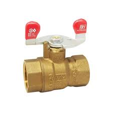 5592ABW LF Brass Full Port Ball Valve with Wing Handle - RED ...