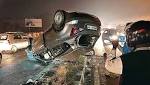 Drunk woman driver rams carrying