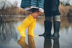 Image result for photo of yellow boots in rain