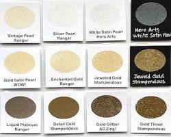 Image of embossing powder in different colors