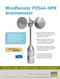 WindSensor P2546-OPR Anemometer - NRG Systems - PDF Catalogs ...