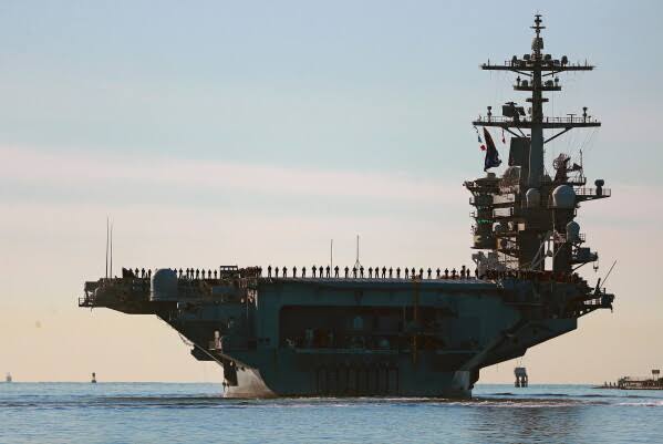 USS George Washington heads toward Middle East to replace long-deployed USS Lincoln amid reports of mental health and supply issues aboard the carrier