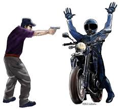 Resultado de imagem para assaltantes em uma moto vermelha