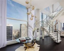 Image of stylish NYC duplex apartment