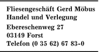 Firma Fliesengeschäft Gerd Möbus in Forst - Branche(n ... - 581724