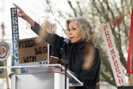 Jane Fonda joins artists to defend First Amendment rights in DC