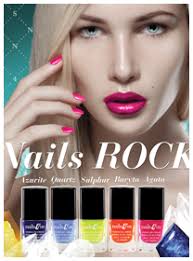 With a lot of magic to attract Luck, Fortune, and Love, Nails4´Us launched the 2012 Magic Stones Collection. Each colour contains a special message, - nails-rock-poster