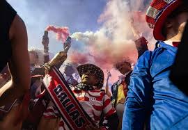 Fans bring red white and blue energy to World Cup game with Turkey