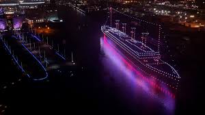 Haunting Titanic Drone Tribute Sails Through Belfast Harbor