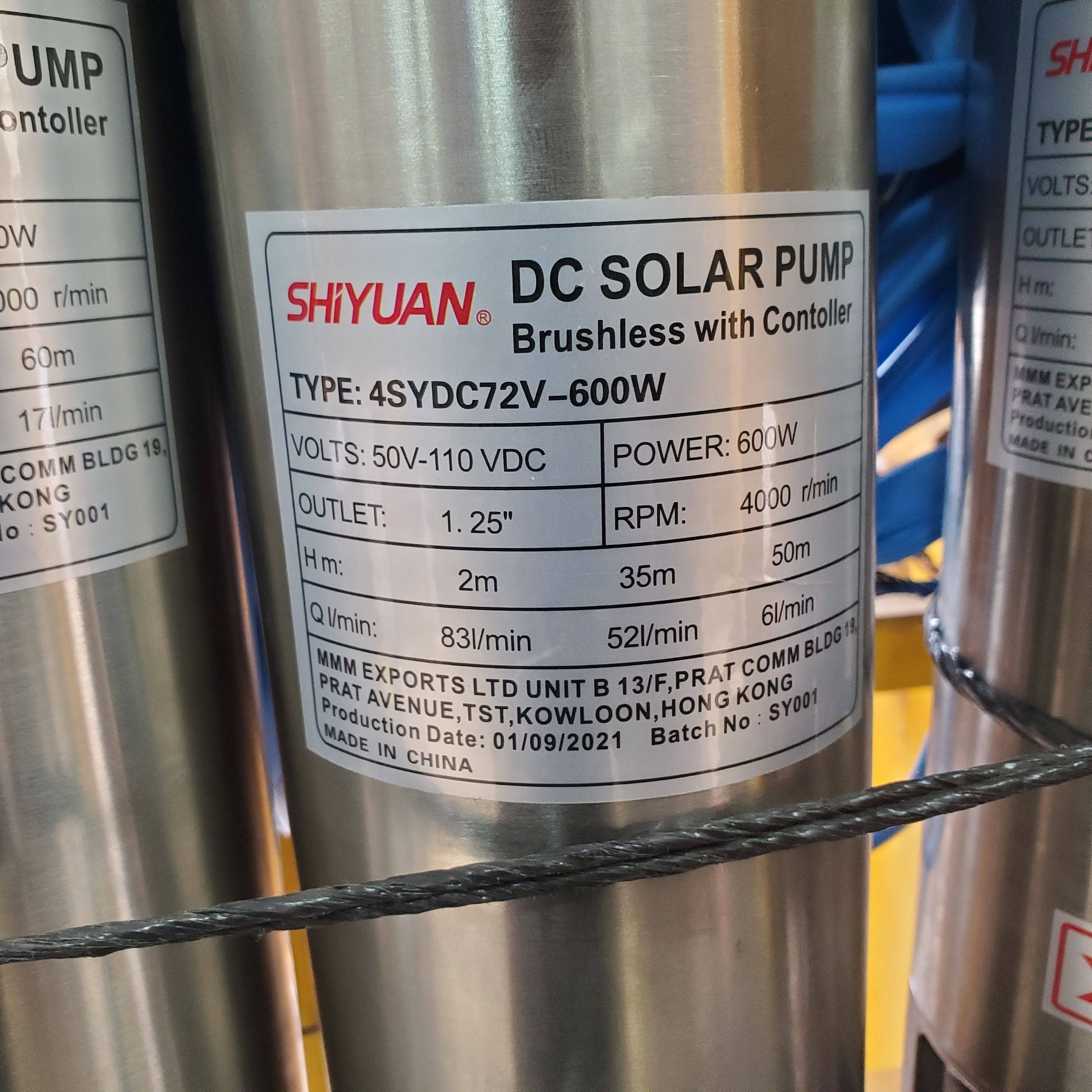 50M Deep well Solar Submersible water pump Shiyuan Solar