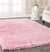 Shaggy pink rug