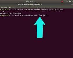 Obraz: Subvolume systemu plików Btrfs