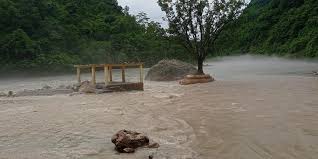 Kaligandaki River current at highest point of the year