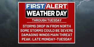 FIRST ALERT WEATHER DAY: A few strong to severe storms possible early this week