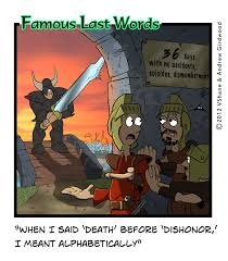 Is it funny when they die? Roleplayers&#39; famous last words via Relatably.com