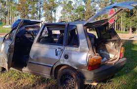 Capotamento na BR-040 em Carandaí deixa uma vítima fatal