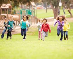 Image of Toddlers playing outside