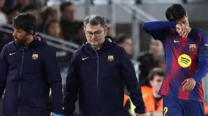 Injury blow for Barcelona as defender forced off in goalless first half vs Celta Vigo