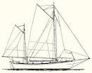 Tahiti ketch with cutter sail plan