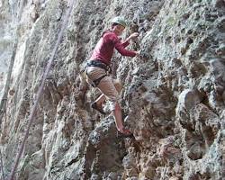 Rock climbing in Vang Vieng, Laos