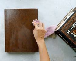 Image of cleaning leather book