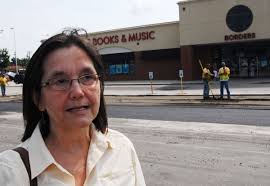 Matt Wickenheiser | BDN. Sharon Thibault of LItchfield, standing outside the Borders bookstore in South Portland, said she thought the pending closure of ... - BIZ.BORDERSLOCAL0719_A_6455632-600x414