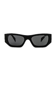 Prada Rectangle Sunglasses in Black | REVOLVE