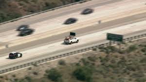 Watch: Officers chase stolen work truck on freeways north of LA