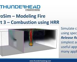 Image of Contoh model Pyrosim ruangan sederhana dengan propana burner