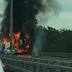 Truck bursts into flames on M1 Pacific Motorway, south of Brisbane