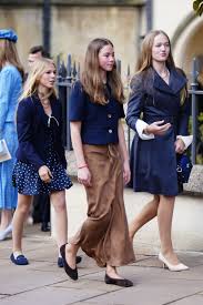 Peter Phillips' teenage daughters Savannah and Isla Phillips team up with future stepsister Georgina on Easter Sunday