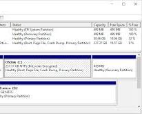 Disk partition setting screenの画像