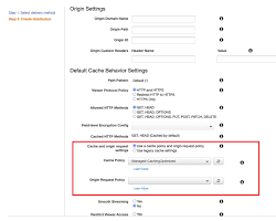 Image of configuring cache behavior in a CloudFront distribution