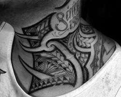 Image de Tribal neck tattoo men