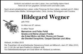 Hildegard Wegner | Nordkurier Anzeigen